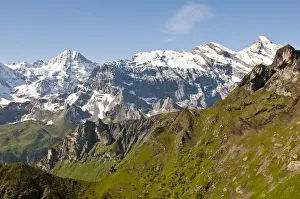Jungfrau Region, Switzerland. Jungfrau massif from Schilthorn Peak