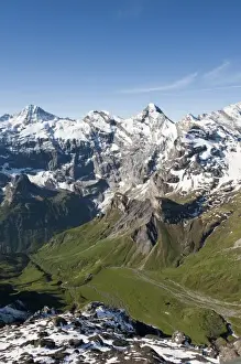 Images Dated 23rd June 2010: Jungfrau Region, Switzerland. Jungfrau massif from Schilthorn Peak