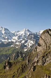 Jungfrau Region, Switzerland. Jungfrau massif from Schilthorn Peak