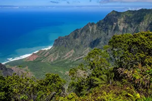 Kauai Prints: Kalalau Valley Lookout, Kauai, Hawaii, USA