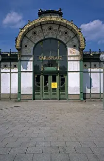 Karlsplaz U Bahn Station designed by Otto Wagner architect; Vienna; Austria