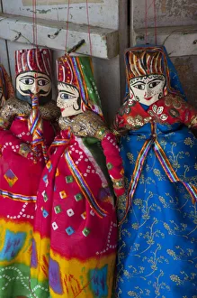 Images Dated 19th November 2012: Kathputli, traditional Rajasthani puppets, Pushkar, Rajasthan, India