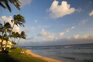 Micah Wright Prints: Kauai, Hawaii. A late afternoon sunset overlooking Lawai Beach, Kauai