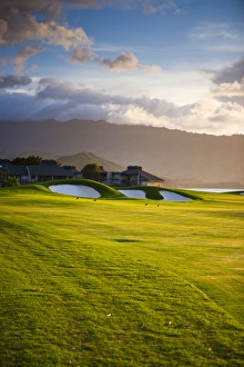 Kauai, Hawaii, USA. The Makai golf course in Princeville is set along a stunning