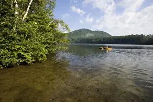 Kayaker Prints: A kayaker on Mirror Lake near the Hubbard Brook Experimental Forest in Woodstock, NH
