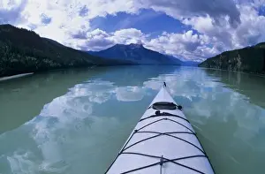 Sea Kayak Prints: Kayaking at the end end of Azure Lake in Wells Gray Provincial Park