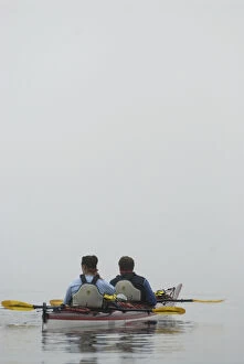 Kayaking Through the Morning Fog to Benson Island, Broken Island Group, Pacific Rim