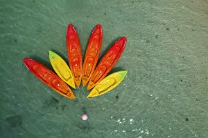 Kayaks, Muri Lagoon, Rarotonga, Cook Islands, South Pacific