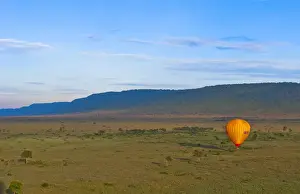 Kenya Masai Mara Africa hot air ballooning over the Masai Mara National Park