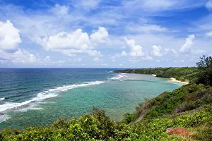 Micah Wright Prints: Kilauea, Kauai, Hawaii, USA. Views over the Kilauea coastline