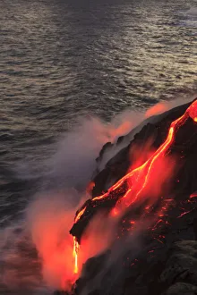 Lava Prints: Kilauea lava flow near former town of Kalapana, Big Island, Hawaii, USA