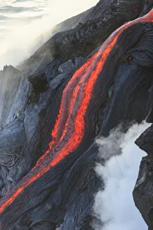 Kilauea lava flow near former town of Kalapana, Big Island, Hawaii, USA