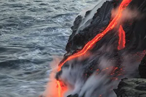 Kilauea lava flow near former town of Kalapana, Big Island, Hawaii, USA