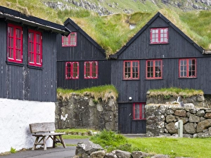 Images Dated 20th June 2016: The Kings Farm in Kirkjubour (Kirkjboargardur, Roykstovan), the oldest still inhabited