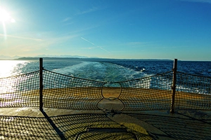 Ferry Prints: Kingston to Edmonds Spokane ferry on Puget Sound, Washington State, USA