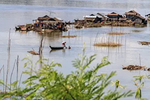 Vietnamese Prints: Koh Trong Island. Floating Vietnamese fishing village at the southern tip island