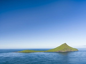 Images Dated 9th July 2016: Koltur island. The island Streymoy, one of the two large islands of the Faroe Islands