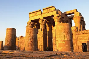 Tom Norring Prints: Kom Ombo Temple in Edfu is unique as a completely symmetrical complex with two entrances