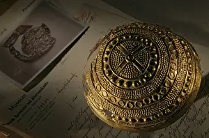 Jewelry Prints: Krottdorf gold hat, Sky Disk; Bronze Age; Ancient Cultures; Germany