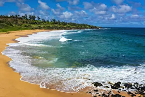 Uninhabited Prints: Kuna Bay, Lihue, Kauai, Hawaii, USA