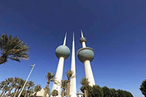 Modern Prints: Kuwait, Kuwait City, Kuwait Towers, Kuwait Towers is a group of three towers of reinforced