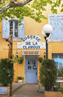 Signpost Prints: L Auberge de la Clamoux, Villeneuve-Minervois Minervois. Languedoc. France. Europe