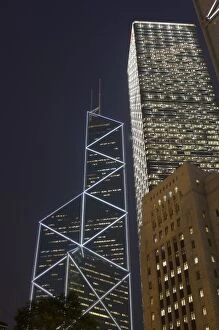 (L to R) Bank of China Tower, Cheung Kong Centre and Sin Hua Bank, Central district