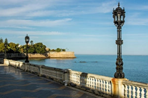 Cadiz Prints: La Candelaria Bastion and Parque Genoves, Cadiz, Spain