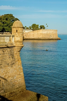 Cadiz Prints: La Candelaria Bastion and Parque Genoves, Cadiz, Spain