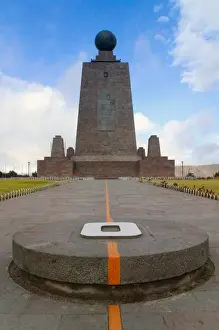 La Mita del Mundo monument (Middle of the World) marking the location of 0 degree latitude