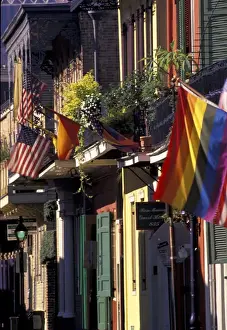 Patriotism Prints: LA, New Orleans. Colorful architecture of the French Quarter