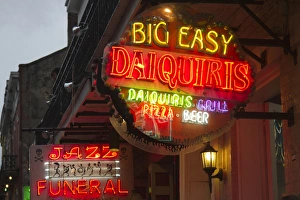 Images Dated 12th July 2012: LA, New Orleans, French Quarter, neon signs on Bourbon Street