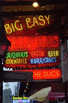 Louisiana Prints: LA, New Orleans, French Quarter, neon signs on Bourbon Street