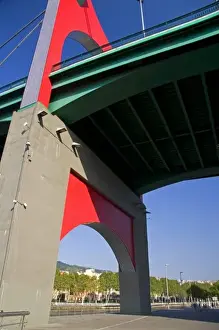 Basque Prints: La Salve Bridge located in the second district of Uribarri in the city of Bilbao