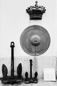 Black and White Collection: La Spezia Italy, Details of Naval Museum