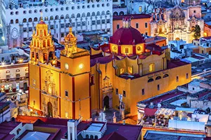 Town Square Prints: Our Lady of Guanajuato Church Guanajuato, Mexico From Le Pipila Overlook