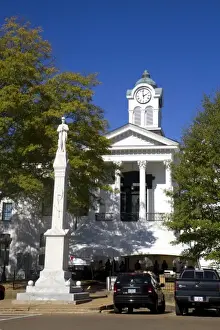 Mississippi Prints: The Lafayette County Courthouse located in The Square area of Oxford, Mississippi, USA