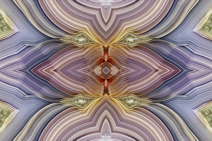 Mineral Prints: Laguna agate kaleidoscope repeating mirror-effect pattern