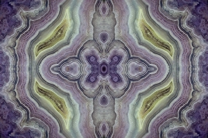 Mineral Prints: Laguna agate kaleidoscope repeating mirror-effect pattern
