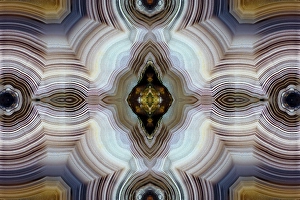 Mineral Prints: Laguna agate kaleidoscope repeating mirror-effect pattern
