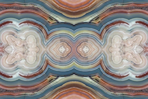 Mineral Prints: Laguna agate kaleidoscope repeating mirror-effect pattern