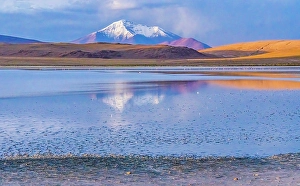 Bolivia Prints: Laguna Honda, Bolivia. Landscape view of Deep Lake in the Andes Mountains of Bolivia