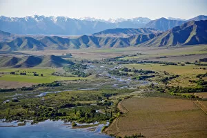 Lake Benmore and Ahuriri River, Waitaki Valley, North Otago, South Island, New Zealand