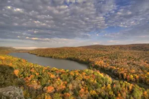Silver City Prints: The Lake of the Clouds in autumn at Porcupine Mountains Wilderness State Park in