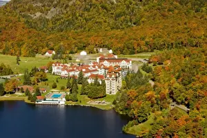 Ledge Prints: Lake Gloriette and the Balsams Grand Resort as seen from the cliffs above NH 26 in Dixville Notch