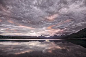 Images Dated 27th July 2019: Lake McDonald at sunset in summer, Glacier National Park, Montana