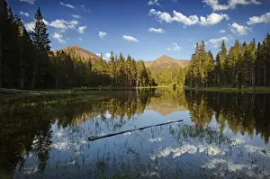 Lake Shore Prints: Lake along the road to Tuolumne Meadows, Yosemite National Park, California, USA