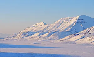Longyearbyen Prints: Landscape in Adventdalen near Longyearbyen on the island of Spitsbergen in the Svalbard Archipelago
