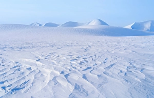 Tundra Prints: Landscape on the Filchnerfonna ice shelf during winter