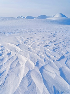 Tundra Prints: Landscape on the Filchnerfonna ice shelf during winter